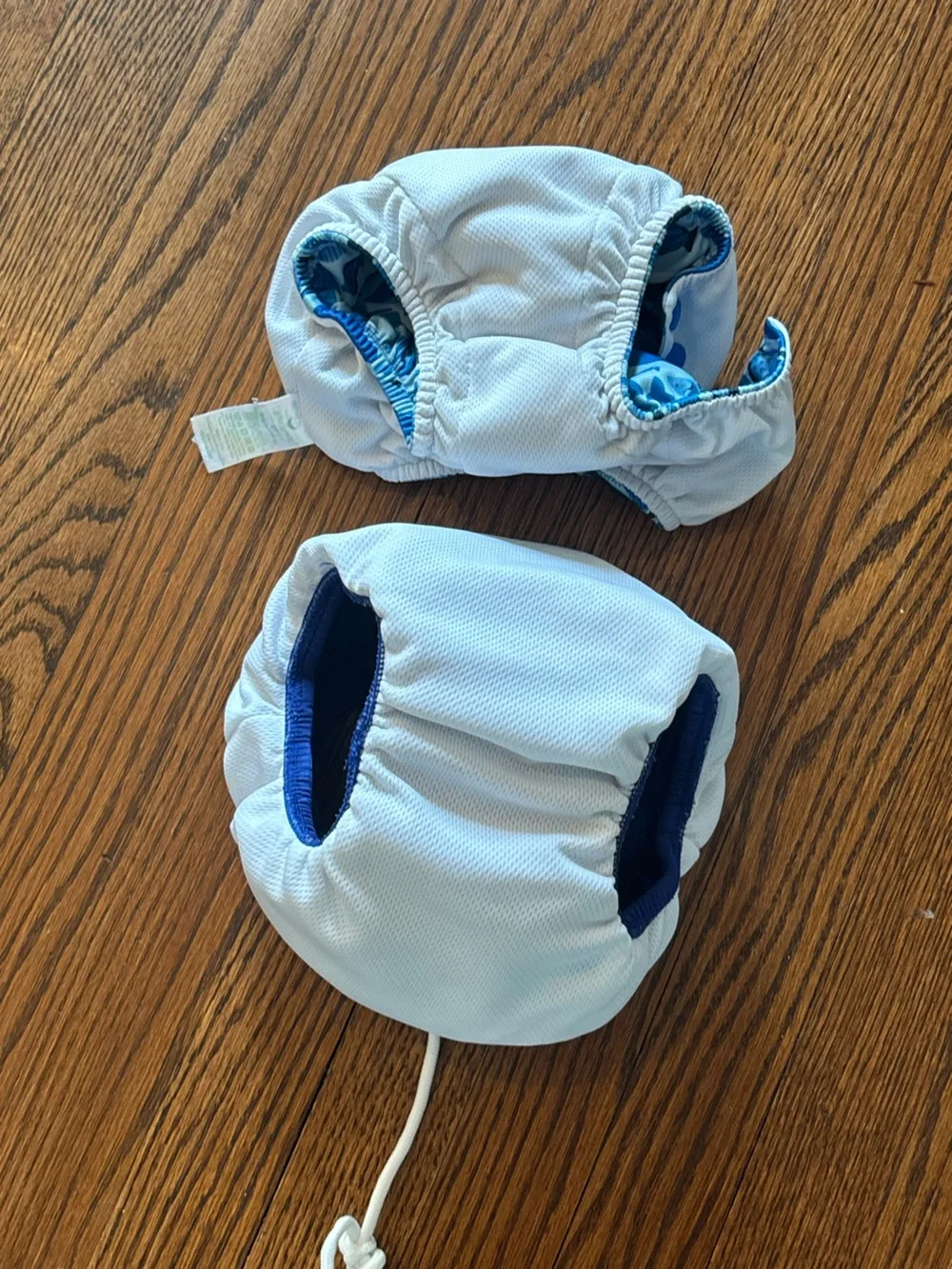 Kids Reusable Swim Diapers (2) - Solid Royal Blue & Ocean Print